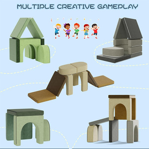 Conjunto de Sofás Suaves para Niños, Muebles Modulares de 8 Piezas, Equipo de Juego Educativo para Niños, Entrenamiento de Integración Sensorial - Product Image 5