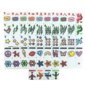Bespoke Series Luxury Acrylic Mahjong Tiles Set-160 Pieces Foldable Single-Layer White for Children Family <strong>Entertainment</strong> - Product Image 2