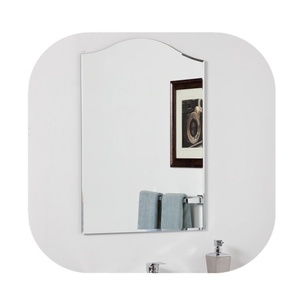 High Quality Tempered Glass Bathroom <b>Wall</b> <b>Mirror</b> Frameless Beveled Edge Arch Modern Extra Large Round/Oval Pattern Material - Product Image 4