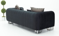 Ensemble de canapés Chesterfield en tissu de luxe moderne avec rangement, design modulaire, structure en bois, convertible 2/3 places pour salon, école, atelier