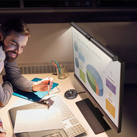 Lampe de barre LED intelligente moderne alimentée par USB, gradation progressive, contrôle tactile, CRI 95 élevé, lumière suspendue noire pour lecture et ordinateur