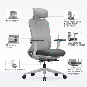 Silla de Oficina Ergonómica Eléctrica de Masaje de Calidad Premium al por Mayor con Respaldo de Malla - Sillas de Oficina - Mobiliario de Oficina - Product Image 2