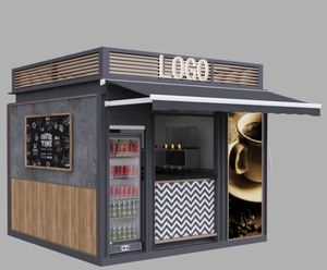 Xách tay Ý tưởng thiết kế thương mại bằng gỗ cà phê ngoài trời uống đứng thức ăn nhanh đặt hàng container hộp giỏ hàng kiosk - Product Image 4