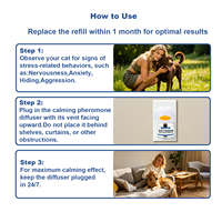 Diffuseur de phéromones calmantes pour chien, recharge 48 ml, pour soulager l'anxiété et réduire le stress chez les chiens