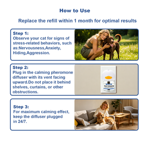 Diffuseur de phéromones calmantes pour chien, recharge 48 ml, pour soulager l'anxiété et réduire le stress chez les chiens - Product Image 6