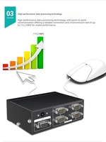 Câble Répartiteur Série RS-232 Personnalisé Haute Densité 30M, Connecteur DR9 Mâle-Mâle vers 4 Ports RS232