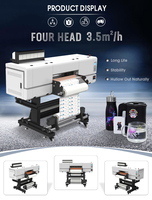 Imprimante DTF professionnelle UV à jet d'encre 60 cm toute nouvelle, autocollants UV 3D, film PET AB cristallin, laminage tout-en-un, fabrication en usine ODM