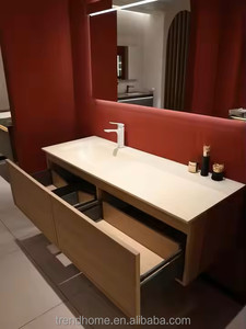 Gỗ rắn mà không cần sơn tủ phòng tắm thông minh gương Wall-Mount treo tủ đồ nội thất Set cho ăn uống khách sạn <span class=keywords><strong>vantiy</strong></span> - Product Image 2