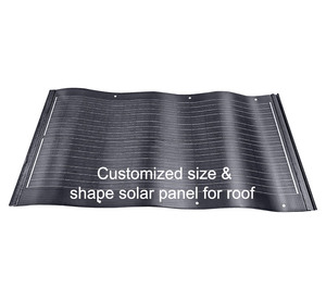 Tuiles de toit solaires à triple arche en gros d'usine, <span class=keywords><strong>panneau</strong></span> <span class=keywords><strong>solaire</strong></span> en verre de toit, système <span class=keywords><strong>solaire</strong></span> BIPV PV 30W 40W 50W 60W - Product Image 4