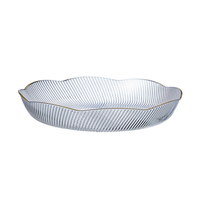 Plats de service modernes en plastique cristallin de luxe, écologiques, pour fruits, salades, aliments, et rangement de friandises, snacks secs et bonbons