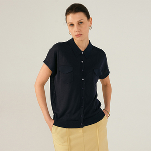 <span class=keywords><strong>Cardigan</strong></span> in Maglia di Lyocell Comodo, Perfetto per Stratificare o per il Relax, T-shirt a Maniche Corte Vestibilità Ampia, Maglieria Regalo - Product Image 4