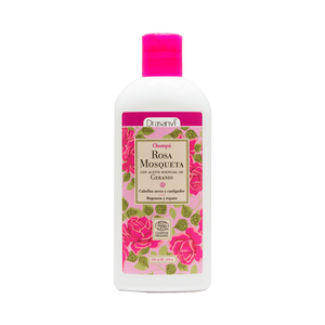 Shampoo à l'huile de rose musquée Drasanvi BIO 250 ml, certifié Ecocert, utilisation quotidienne, hydratant, antipelliculaire, huile biologique pour cheveux gras, abîmés et bouclés - Product Image 1