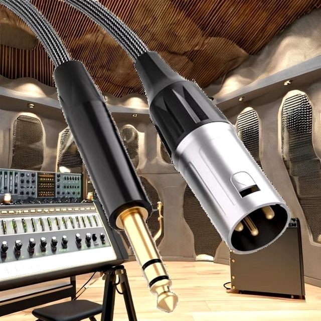 Tisino XLR to Jack Cable Balanced 6.35mm TRS 1m for Speakers Mixers Audio Consoles Power Amplifiers FXB