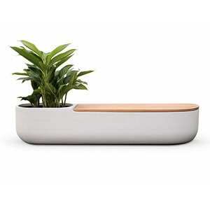 Moderno banco esterno <span class=keywords><strong>fioriera</strong></span> scatola GRC in fibra di vetro in cemento fiori vasi da giardino fioriere - Product Image 1
