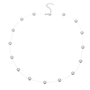 <span class=keywords><strong>Collier</strong></span> ras du cou élégant et tendance pour femme en argent S925 avec <span class=keywords><strong>perles</strong></span> d'imitation motif sirène ciel étoilé FY-NS3603 - Product Image 1