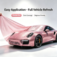 Film de protection de voiture de haute qualité, film intégral pour carrosserie, PET PVC, film de protection de voiture rose brillant, rouleaux de film de protection pour voiture