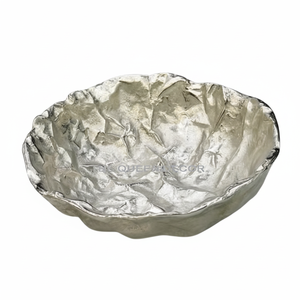 ชามอลูมิเนียมทรงกลมเคลือบเงินทำด้วยมือสำหรับงานเลี้ยง - Product Image 1