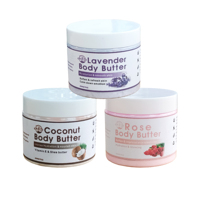 Soins de la peau en marque privée pour les fabricants, pour les peaux sèches, hydratant, blanchissant, beurre corporel biologique à la noix de coco