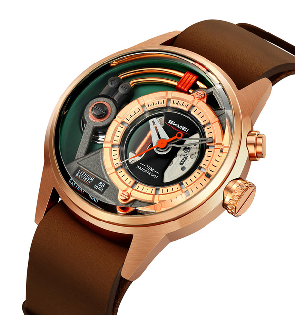 SKMEI 2333 New Fashion Men Watch Leather Quartz Men's Wristwatch Waterproof Luminous Sports Date Luxury Watches Man