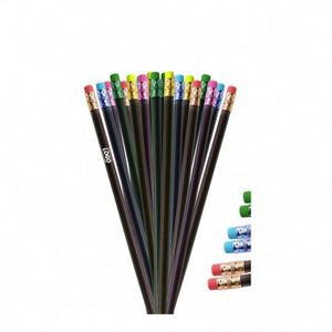 Ensemble de crayons en bois changeant de couleur pour enfants - Crayons thermochromiques 2B durables et assortis avec gommes - Parfait pour un anniversaire ou Noël - Product Image 1