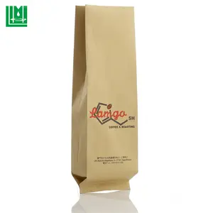 Ready To Ship 1.5kg Flat Block Box Bottom Doypack Food Coffee Tea Packaging Bag With Color Side Gusset Zipper And Valve