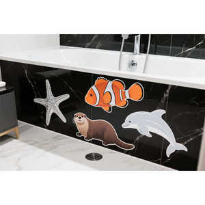 Cinta Antideslizante para Bañera de PEVA Transparente con Diseño de Pez, Nueva, con 20 Años de Experiencia de Fábrica, Longitud Personalizable, Fabricación Manual - Product Image 2