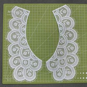 ZSY - Cuello de Encaje Bordado <span class=keywords><strong>Floral</strong></span> Hecho a Mano, Tela de Chifón, para Decoración de Blusas, Apliques, Cuellos de Camisas - Product Image 4