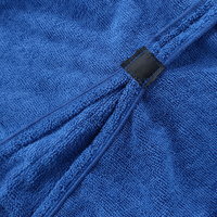 Customized Color Printed Terry Hooded Towel Poncho Looped Bathrobe Absorb Water for Bath Home and Pool Swimming