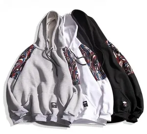 OEM Custom Logo Men's High Quality Cotton Polyester Printed Pullover Hoodie