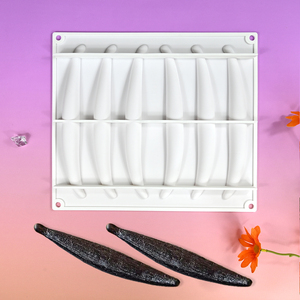 Moule à gâteau en silicone en forme de goulotte de vanille à 12 cavités, moule 3D pour mousse au chocolat, dessert, pâtisserie DIY - Product Image 4