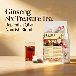 Té de Ginseng Orgánico Premium al Por Mayor, Sabor Seis Tesoros, Mezcla de Liubao y Wubao, Bolsitas de Té de Primera Calidad al Vapor, OEM - Product Image 1