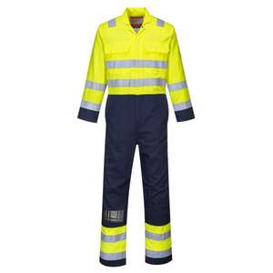 PORTWEST - BIZ7YNRXL Alta visibilidad antiestática Bizflame Pro Amarillo/azul marino overol RESISTENTE A LLAMAS ROPA DE TRABAJO - Product Image 1