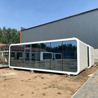 Kit de maisonnette Apple Cabin directement de l'usine avec aménagement de chambre et salle de bain privée pour les lodges en pleine nature, prêt à l'exportation
