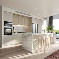 Vente directe d'usine, armoires de cuisine modernes, designs luxueux, ensemble complet, armoires de cuisine européennes en bois et accessoires