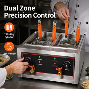 เครื่องต้มบะหมี่ไฟฟ้าแบบตั้งโต๊ะ 4 ช่อง ยี่ห้อ Commercial Electric 220V 4kW สำหรับร้านอาหาร ราเมน อุด้ง พาสต้า - Product Image 4