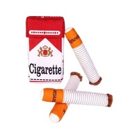 Jouet en peluche pour animaux de compagnie en forme de paquet de cigarettes, écologique et amusant, avec son interactif, résistant aux morsures, en tissu doux, pour chien