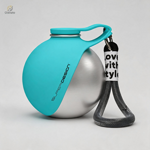 <span class=keywords><strong>Bottiglia</strong></span> d'Acqua 2-in-1 in Acciaio Inox per Cani, Portatile, Antigoccia, Isolata, Ciotola da Viaggio Impermeabile per Cani e Gatti - Product Image 3