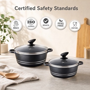 Juego de Utensilios de Cocina de 10 Piezas <span class=keywords><strong>para</strong></span> Cocina de Inducción, con Logotipo Personalizado OEM, Juego de <span class=keywords><strong>Ollas</strong></span> y Sartenes Antiadherentes de Aluminio Fundido - Product Image 4