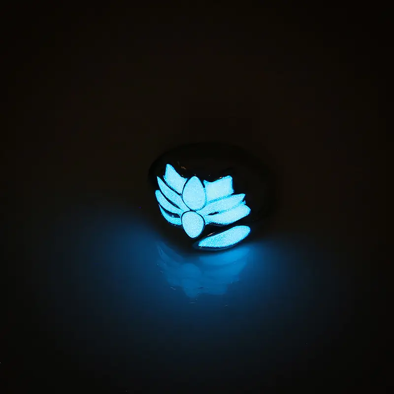 Unisex Party Maya Fluorescent Luminous Ring Blue Glow In The Dark Ring