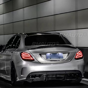 สปอยเลอร์หลังคาร์บอนไฟเบอร์สำหรับรถเบนซ์ C-Class Sedan W205 ปี 2015-2021 รุ่น C63s AMG PSM สไตล์สีดำเงา - Product Image 6