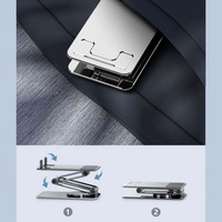 Support de téléphone pliable en alliage d'aluminium, rotation à 360 degrés, support de bureau, support de tablette avec logo personnalisé, vente en gros