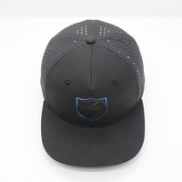 Gorras de béisbol planas impermeables de algodón de color contraste de sarga/Oxford de 5 paneles deportivas Vintage personalizadas con Parche de goma