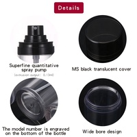 Flacon pulvérisateur cosmétique de luxe sans air en PET rond de 50 ml/80 ml/100 ml avec pompe et brume fine, flacons vides pour la vente en gros