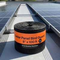 Perlengkapan Perlindungan Panel Surya Profesional, Kawat Jaring Berlapis PVC dan Pengait J-Clip Berpaten, Penangkal Burung untuk Panel Surya di Atap
