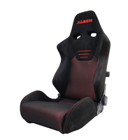 NEWJBR1012F  Cockpit de simulateur de course de niveau supérieur - Conception ergonomique SUEDE   PVC & Mousse Noir/Rouge