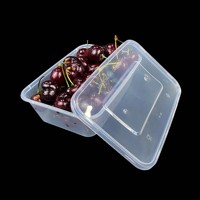 750Ml Wegwerp Plastic Fruitopslag En Picknick Lunchbox Voor Opslag En Transport