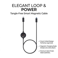 Cable USB 2 en 1 TKT, Multifuncional, Duradero, Carga Rápida de 100W, Cable Magnético Tipo-C, Adaptador de Carga para Reloj Inteligente