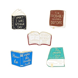 หนังสือส่วนตัวเข็มกลัดเคลือบสิ่งที่ฉันกำลังจะบอกว่าหนังสือการ์ตูนป้ายโลหะพังก์น่ารักปกคอเสื้อเข็มกลัดเครื่องประดับของขวัญเพื่อน - Product Image 1