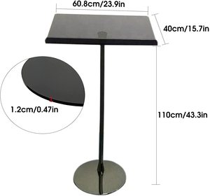 Portable Podium <strong>Stand</strong> - Acrylic <strong>Lecterns</strong> Professional Pulpit Lecture Table Podium for Speech - Product Image 3