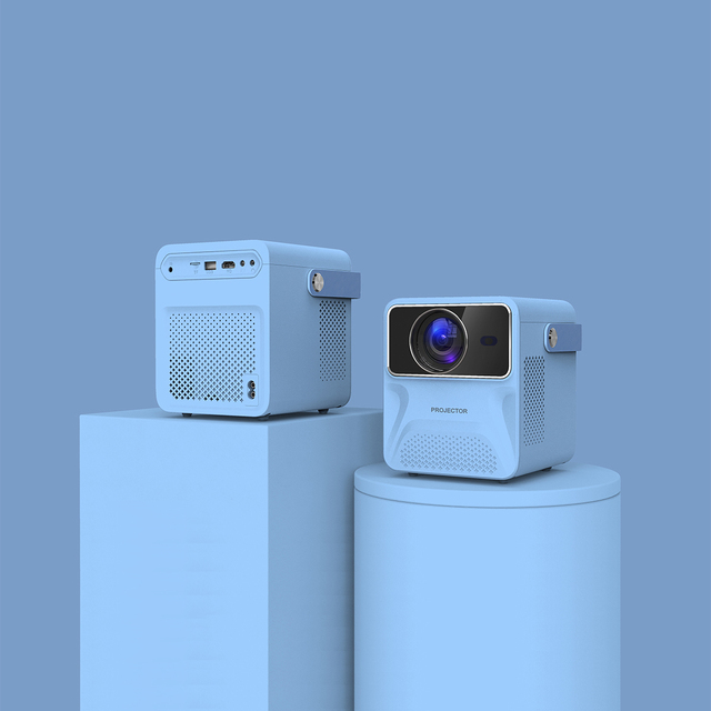 DLP 4K Projector Portable Android Mini Smart Projector Black Business LED Light Focus Lamp Technology Speakers Style Outdoor CPU